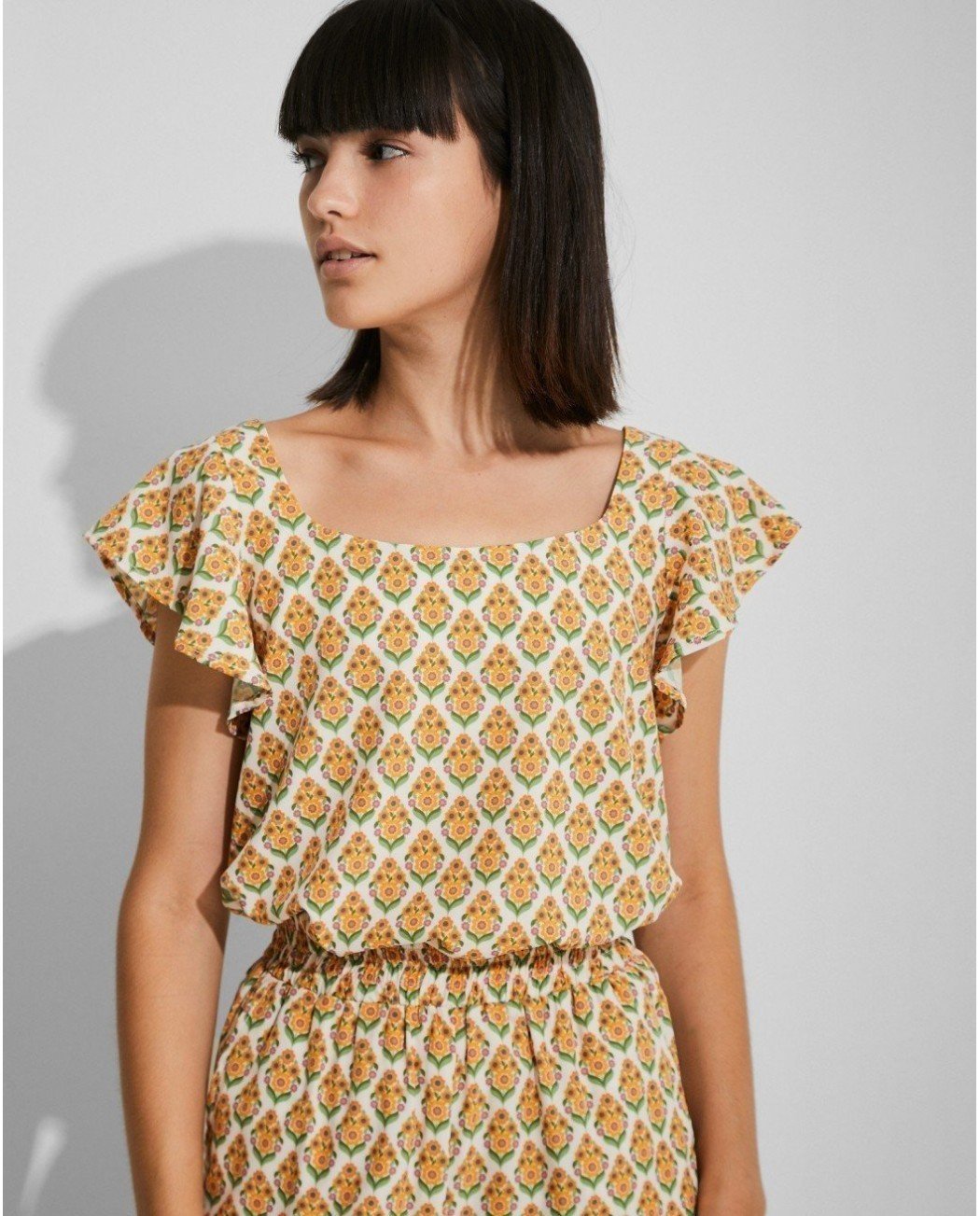 CAMISA VOYAGE VOLANTES EN MANGAS