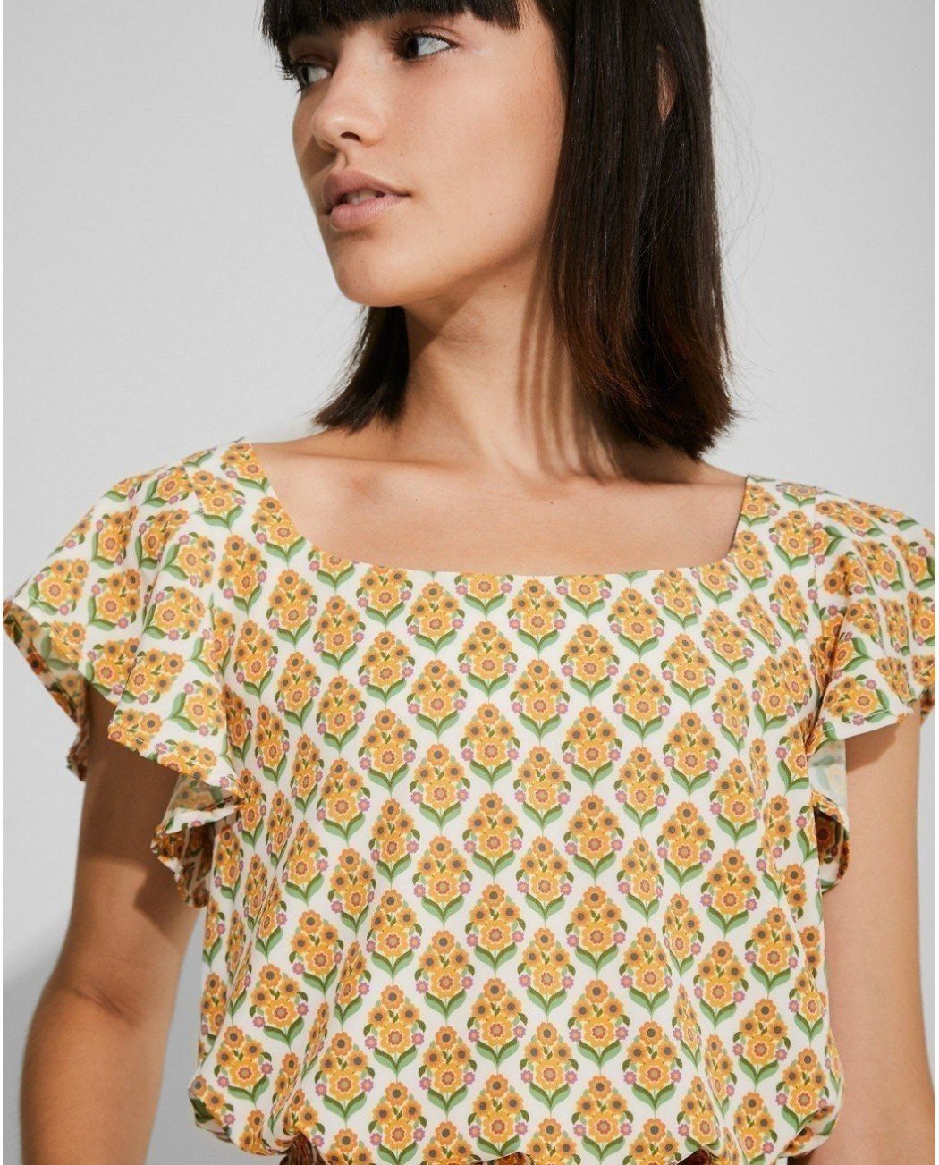 CAMISA VOYAGE VOLANTES EN MANGAS