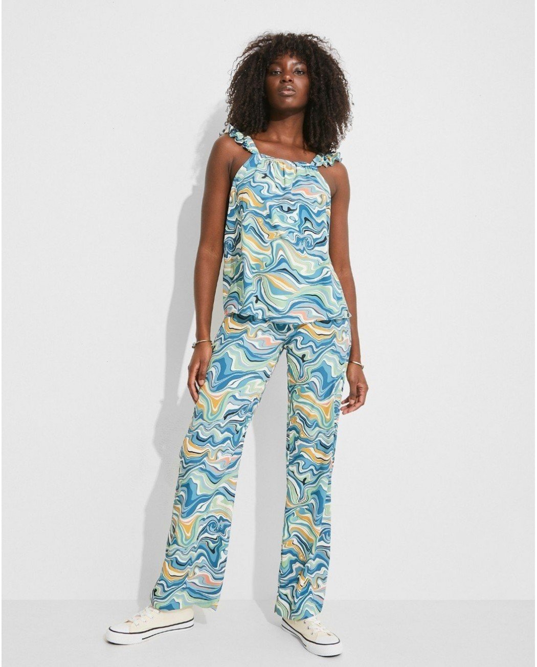 BLUSA FIDELA TIRANTES ESTAMPADA